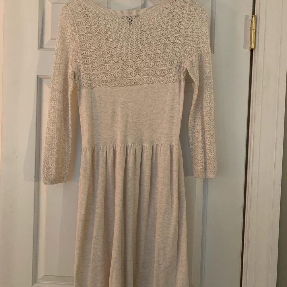 American eagle cream sweater dress